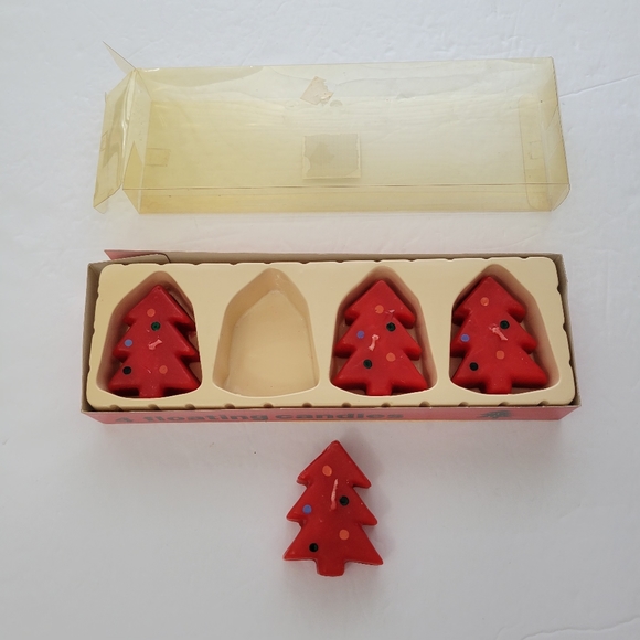 Vintage Tag 4 Floating Christmas Tree Candles 1992 - Picture 4 of 5
